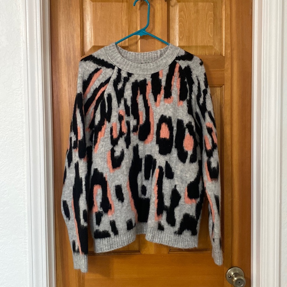 Anthropologie cheetah print sweater